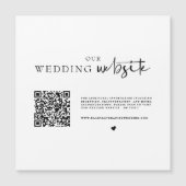 QR Code Wedding Details Magnetic Enclosure Kaart (Voorkant)