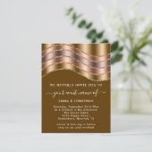 QR Code Wedding Elegant Roos Gold Green Mustard (Staand voorkant)