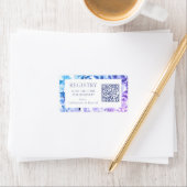 QR Code Wedding Gift Registry Waterverf Floral Etiket (Insitu)