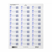 QR Code Wedding Gift Registry Waterverf Floral Etiket (Full Sheet)