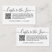QR Code Wedding Photo Sharing Capture the love Informatiekaartje (Voorkant / Achterkant)