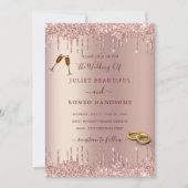 QR Code Wedding Roos Gold Blush Drids (Voorkant)