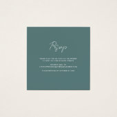 QR Code Wedding RSVP Elegant Enclosure Kaart (Voorkant)
