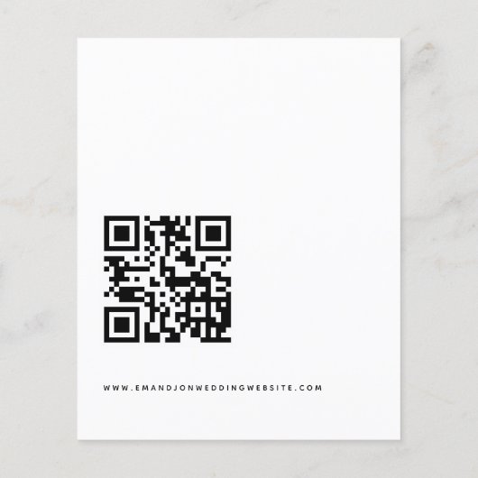 QR Code Wedding RSVP Enclosure (Achterkant)