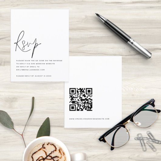 QR Code Wedding RSVP Enclosure