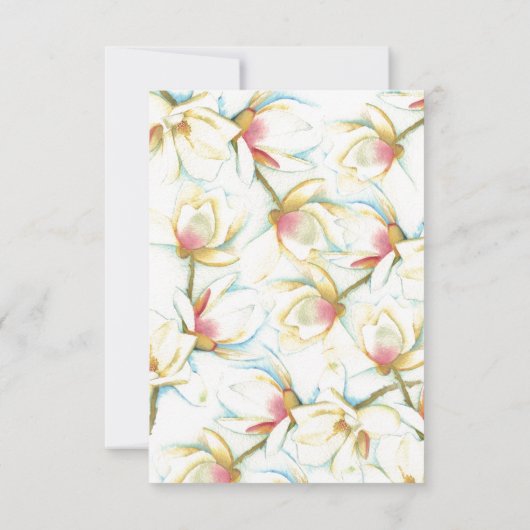 QR code Wedding RSVP Floral Enclosure Kaart (Achterkant)