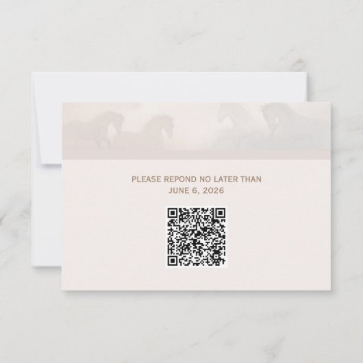QR Code Wedding RSVP Kaart (Achterkant)