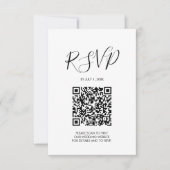 QR code Wedding RSVP Sage Green Enclosure Kaart (Voorkant)