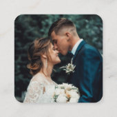 QR Code Wedding RSVP Square Photo Informatiekaartje (Achterkant)