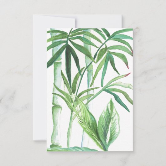 QR code Wedding RSVP Waterverf Enclosure Kaart (Achterkant)