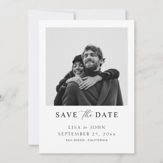 Qr Code Wedding Save the Date Photo  Kaart (Voorkant)