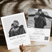 Qr Code Wedding Save the Date Photo  Kaart