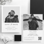 Qr Code Wedding Save the Date Photo  Kaart