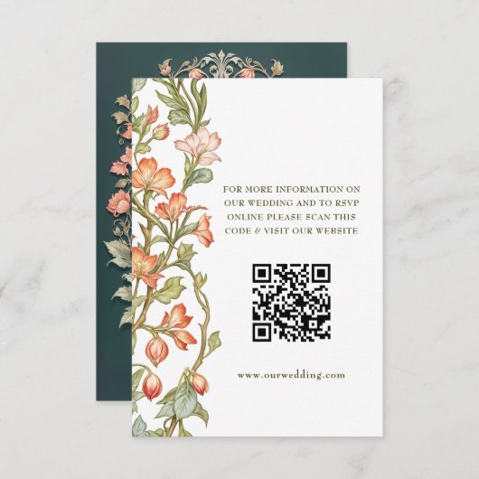 QR-code Wedding Website Info Enclosure Informatiekaartje (Voorkant / Achterkant)