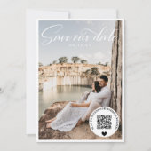QR Code Wedding Website Photo Save the Date (Voorkant)