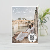 QR Code Wedding Website Photo Save the Date (Staand voorkant)