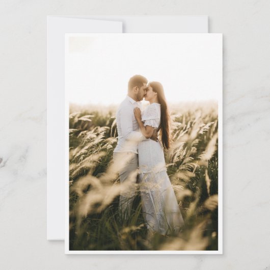 QR Code Wedding Website Photo Save the Date (Achterkant)