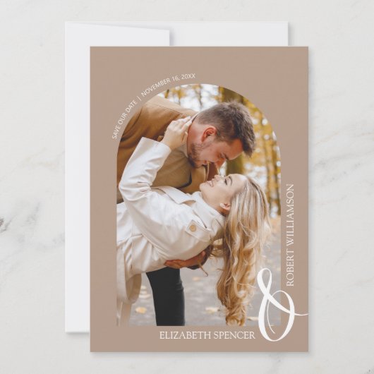 QR Code Weduwfoto Tan Opslaan Datum Save The Date (Voorkant)