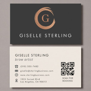 QR Code Wenkbrauw Artiest Modern Minimalistisch Visitekaartje