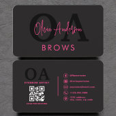 QR Code Wenkbrauwen Wenkbrauwen Artiest Hot Pink B Visitekaartje