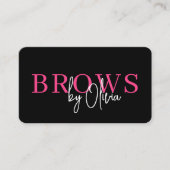 QR Code Wenkbrauwen Wenkbrauwen Artiest Hot Pink B Visitekaartje (Voorkant)