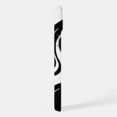 QR-code Werknemer Zwart en wit iPhone Hoesje (Rechterkant)