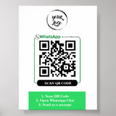 QR Code WhatsApp Zakelijk Poster (Voorkant)