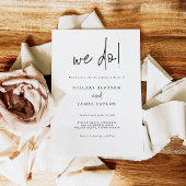 QR Code Whimsical Moderne Foto Wij Doen Bruiloft Kaart