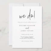 QR Code Whimsical Moderne Foto Wij Doen Bruiloft Kaart (Voorkant)