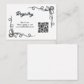 QR-code Whimsical Vrijgezellenfeest Registry Informatiekaartje (Voorkant / Achterkant)