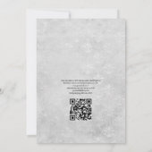 QR Code White Floral Gothic Wedding QR Kaart (Achterkant)