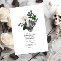 QR Code White Floral Gothic Wedding QR