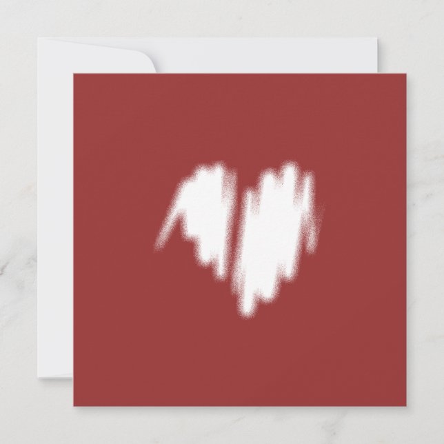 Qr Code White Heart Graffiti Sprayed Heart (Voorkant)