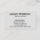 QR Code White Kraft Paper | Sociale media Visitekaartje (Achterkant)