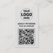 QR Code White Kraft Paper | Sociale media Visitekaartje (Voorkant)