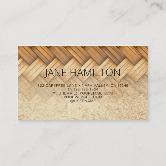 QR Code Wicker Gold Profile Visitekaartje (Achterkant)