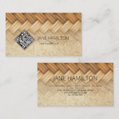 QR Code Wicker Gold Profile Visitekaartje (Voorkant / Achterkant)