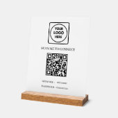 QR-code Wifi | Aangepast logo Scannen om ontwerp t Acryl Bord (Hoek)