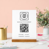 QR-code Wifi | Aangepast logo Scannen om ontwerp t Acryl Bord (Huwelijk)