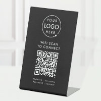 QR-code Wifi | Black Business Logo Scan om verbind