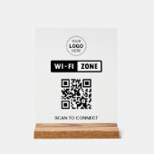 QR-code Wifi Business Logo Scan om verbinding te m Acryl Bord (Voorkant)
