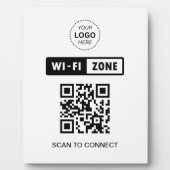 QR-code Wifi Business Logo Scan om verbinding te m Fotoplaat (Voorkant)