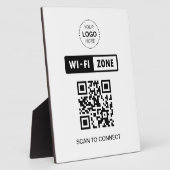 QR-code Wifi Business Logo Scan om verbinding te m Fotoplaat (Zijkant)