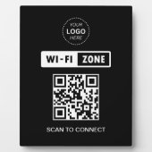 QR-code Wifi Business Logo Scan om verbinding te m Fotoplaat (Voorkant)