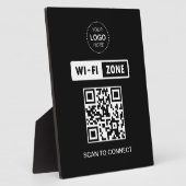 QR-code Wifi Business Logo Scan om verbinding te m Fotoplaat (Zijkant)