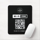 QR-code Wifi Business Logo Scan om verbinding te m Muismat (Met muis)