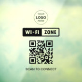 QR-code Wifi Business Logo Scan om verbinding te m Raamsticker (Vel 3)