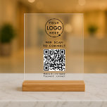 QR-code Wifi | Business Logo Scan to Connect Acryl Bord<br><div class="desc">Een eenvoudige sjabloon van de douane zaken in een moderne minimalistische stijl die gemakkelijk met uw bedrijfstekst,  code QR en douanetekst kan worden bijgewerkt.</div>