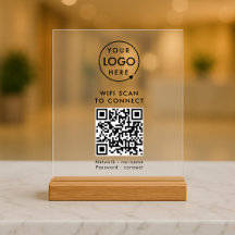 QR-code Wifi | Business Logo Scan to Connect
