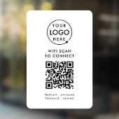 QR-code Wifi | Business Logo Scan to Connect Raamsticker